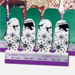 Color Street Festive Accent Nail Strips Collection in Santa’s Ride